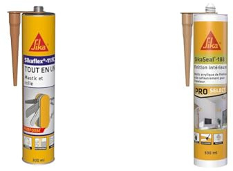 Sikaflex 11 FC Purform Beige, Mastic, joint et collage multi-usages, mastic-colle multi-supports & SikaSeal-188 Finition intérieur, Bois clair, Mastic acrylique pour joints de finitions