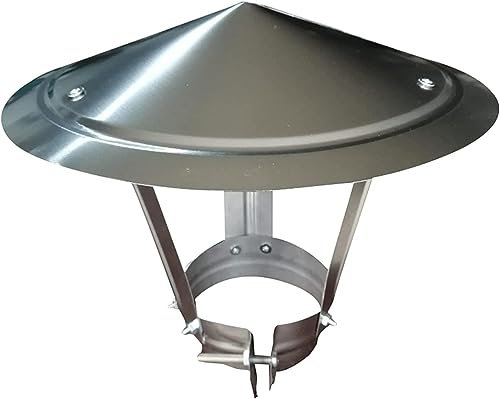 CHFYIJYHM Edelstahl-Kaminkaminhaube, Regenschutz, Entlüftungskappe, runde Winddichte Kappe, Regenhut, Schutzkappenende, 30 cm(16cm)