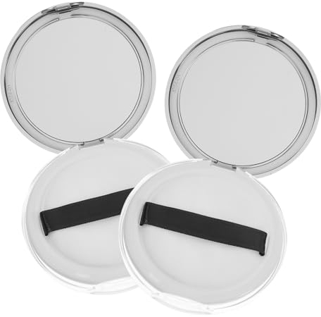Ipetboom 2 Stück Puderdose Mit Applikator Aus Lose Pulver Container Für Make-up Puder Proben Cremes Und Bastelarbeiten Inklusive Applikatoren