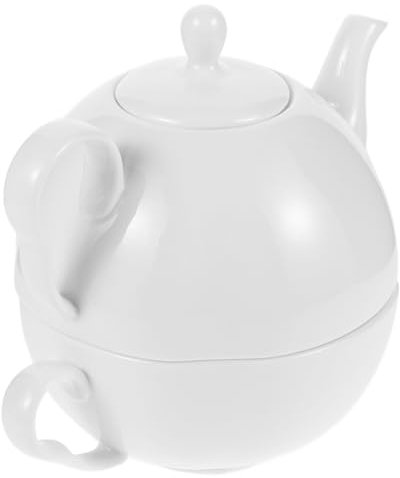 ABOOFAN Teiera in Porcellana Bone China con Tazza Stile Inglese Bollitore Tradizionale per tè in Foglie e Infusi da tè Elegante per Uso Domestico Accessorio per caffè e