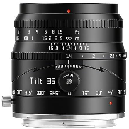 TTartisan Objectif inclinable APS-C 35 mm F1.4 APS-C pour Nikon, grande ouverture et mise au point manuelle, compatible avec les appareils photo Nikon Z-Mount Z50, Z50I. Zfc, Z30, etc.