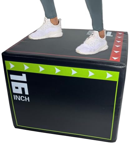 Salto plyometrico – Attrezzature per il fitness per l'allenamento e l'allenamento | Scatola per saltare in schiuma anti-salto, attrezzo per allenamento fitness fitness fitness cardio HIIT Speed