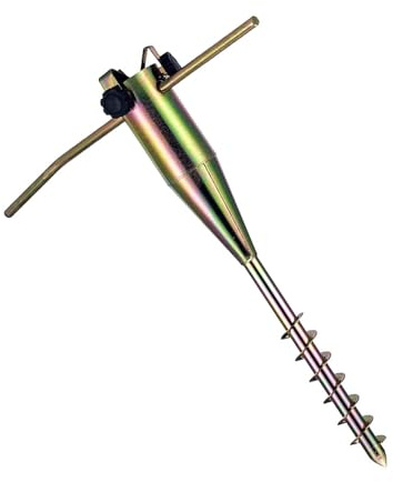 DAYnagh Ancrages de parasol de plage en métal robuste de 55,9 cm avec base à vis pour le camping