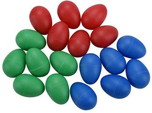 Eouayoree 18pcs Egg Shakers Plastic Egg Music Shakers for Kids Maracas Eggs Percussion Toys