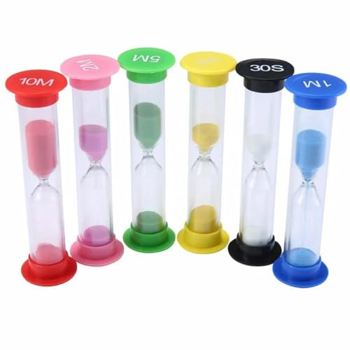 Nimooro 6 piezas reloj de de plástico reloj de de 30 segundos/1 minuto/2 minutos//5 minutos/10 minutos temporizador de reloj de fácil de instalar fácil de usar
