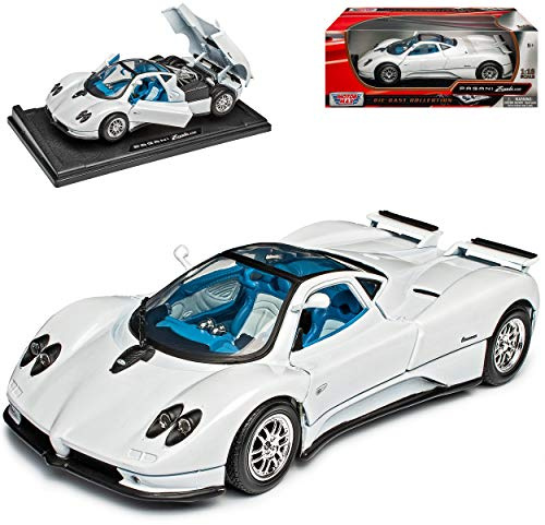 Generisch Pagani Zonda C12 Coupe Weiss 1/18 Motormax Modell Auto