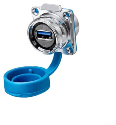 Wasserdichter Stecker, DH24 USB wasserdichter Kabelverbinder, versiegelte Steckdose für elektronische Outdoor-Geräte (Steckdose)
