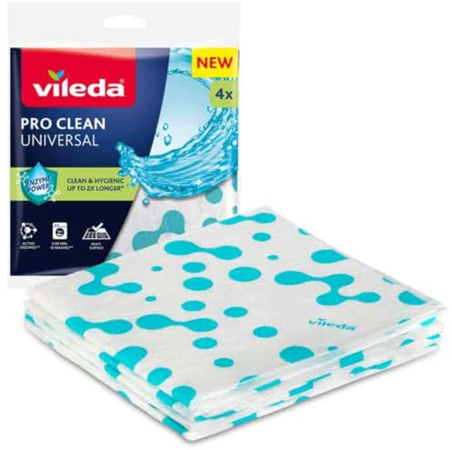 Vileda Mehrzwecktuch Pro Clean mit natürlichen Enzymen, die es länger sauber und hygienisch halten