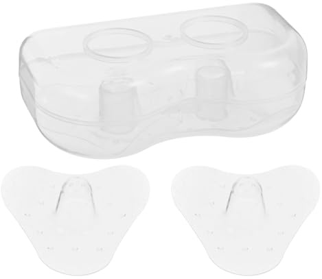 Toyvian Dreieckige Silikon Brusthütchen zum Stillen für Stillende Mütter mit Diskretem Design und Praktischem Schutzetui