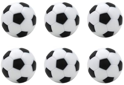 Chatonshen 6 Stück Tischfußball Bälle Ersatzspielbälle Mini Tischspielzubehör Aus Hochwertigem Harz für Spieleabend Festival Gruppenaktivitäten Innen, 23 Mm