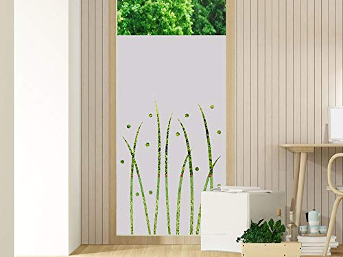 GRAZDesign Fensterfolie Bad - Glastür Aufkleber Tür - Fenstertattoo Sichtschutz/Motiv: Wiese Natur für Wohnzimmer / 70x110cm Breite x Höhe