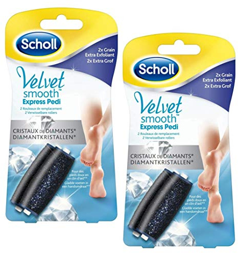 SCHOLL 2 x Velvets Smooth Set mit 2 Ersatzrollen, Körnung Extra Peeling