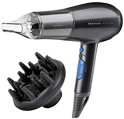 Taurus Lyss 2300, Secador de Pelo Ionico, Japan Technology, Gama Easy&Safe, 2200 W, 2 Velocidades, 3 Temperaturas, Aire Frío, Concentrador Y Difusor