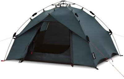 qeedo Quick Ash 2 Tenda da Campeggio 2 posti, Tenda Automatica (Quick-Up-System) - Sharkgrey