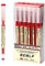 BEMLP Gelschreiber, extra feine Spitze, Kugelschreiber, 0,35 mm, rote Flüssigtinte, Tintenroller, Gelschreiber, Premium, schnelltrocknend, für japanisches Büro, Schule, Schreibwaren, 12 Packungen