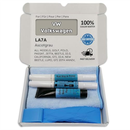 Genuine Colors Lackstift ASCOTGRAU LA7A für VW Volkswagen Grau Golf Polo Passat Jetta Beetle ID.3 California GTI ID.4 NEW Lupo 20TH Anniv 6.1