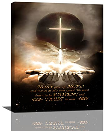 Christliche Wandkunst Hand Of God Zitate Wanddekoration Kreuz Leinwand Religiöse Jesus Malerei Schwarz Bilder Leinwand Kunstdrucke Motivierend gerahmt Moderne Kunstwerke für Zuhause Wohnzimmer