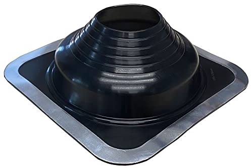 Chimsoc HT Rubber Pipe Flashing - Black High Temperature Silicone - Suits 110-170mm Diameter Pipes