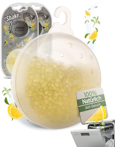 SHAKE Spülmaschinen Deo (Zitrone) • Duft für Geschirrspüler • Lemon Spülmaschine Duft gegen Gerüche • Geruchsentferner Spülmaschine • 2 Stück