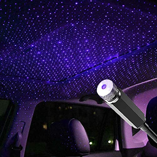 Mini LED Projection Lamp Star Night, USB Plug in Night Lights Stars Lamps, 1Pc Mini Star Projection Light LED Night Light for Car and Home Ceiling Romantic Night Light (Blue)