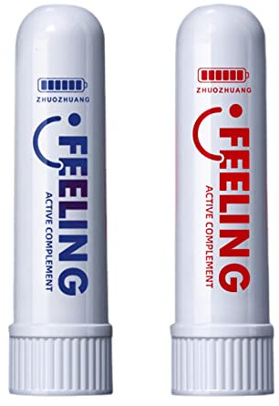 Innhaler Aromatherapie Innhaler Stick Erhöhen Sie Den Fokus Nasaler Pfefferminz-Naseninhalator Anti-Reisekrankheit Linderung Kopfschmerzen Cooling Nose Stick 1,8 l