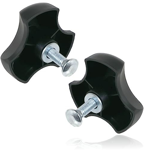 Spares2go Rasenmäher-Griff, Bolzenknauf, kompatibel mit Bosch Rotak Flügelmuttern, Ersatzteil, Rasenmäher M8, 8 mm x 2