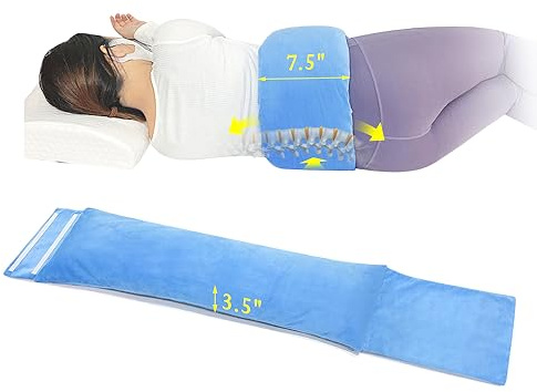 KAVIL Lumbar Support Pillow for Sleeping Lower Back Sciatic Nerve Pain Relief Lumbar Roll for Office Chairs & Bed Body Pain Relief Side Sleeping Lumbar Cushion for Sciatica, Herniated Disc, Scoliosis