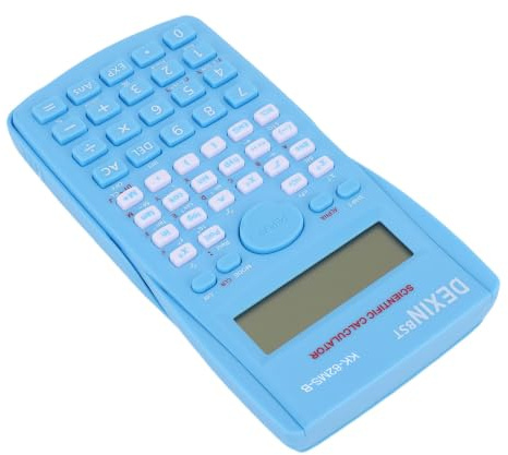 Sxhlseller Wissenschaftlicher Taschenrechner mit 240 Funktionen und 12-stelligem Großem Display, Pink Multifunktionswerkzeug für Studenten mit Verschiebbarem Hardcover für Einfache Bedienung (Blue)