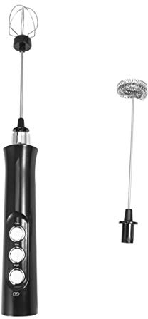 Batidora de mano Batidora eléctrica de mano Batidora de bebidas portátil Batidora de varilla pequeña Batidora de huevos Espumador de leche y café Batidora recargable por USB negra Batidora eléctrica d