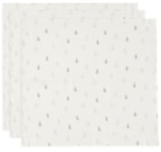 Jollein Musselin Tuch Baby - Happy Miffy, Nougat - 3er Pack - 70x70cm - 100% Baumwolle - Oeko-Tex Zertifiziert - Spucktuch