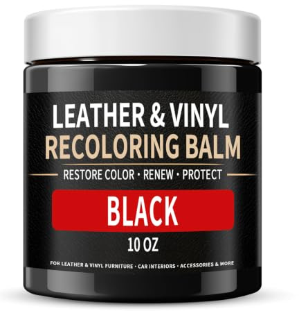 WERBME Pâte Réparatrice Cuir, Noir, 280g, Restaurateur de Couleur Cuir pour Rayures et Décolorés, Kit de réparation pour Cuir pour Réparations et mises à Jour de Meubles, Canapés
