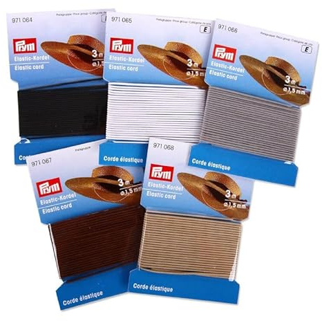 Elastic-Kordel-Set von Prym (5 Farben/je 3 m x 1,5 mm)