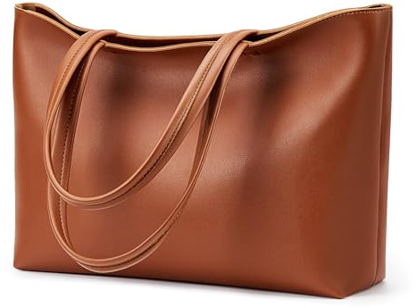 Kalidi Tragetasche mit Reißverschluss, Schultertasche, Kunstleder, für Damen, groß, lässig, für Arbeit, Dating, College | Große lässige Handtasche für Arbeit, Pendeln, Dating, Uni, Alltag