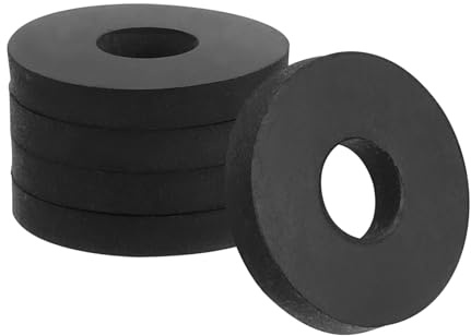 PATIKIL M6.4 Flache Unterlegscheibe Gummi, 20 Stück Dichtung 19mm AD 6.4mm ID 3mm Dicke Unterlegscheiben für Bolzen Schrauben Haushalt Auto Geräte