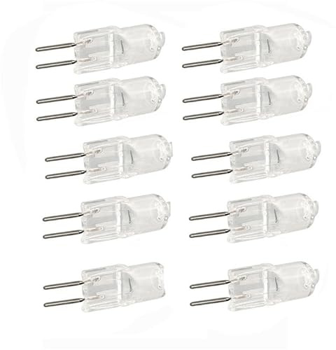 JZLBBC 10Pc Lampadina Alogena G5.3 24V 50W Capsula Lampadine Alogene GU5.3 base a doppio ago Dimmerabile Bianco Caldo,150 W