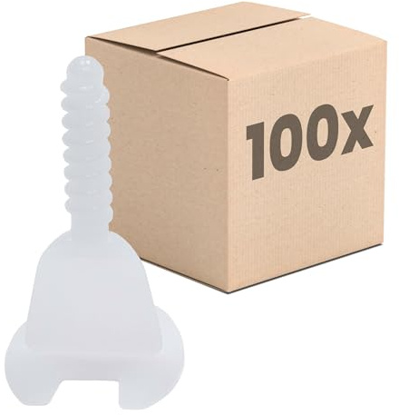 Dalsys 100x Gewindelaschen Fliesen Nivelliersystem 3mm | Verlegehilfe, Fliesenleger Werkzeug, Abstandshalter, Verlegesystem, Fliesenzubehör
