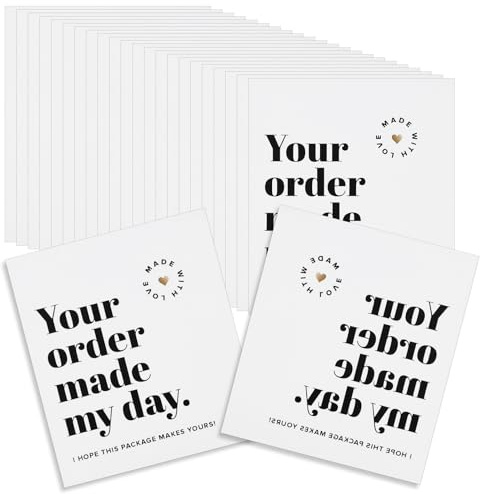 Nogeqi 50 Pcs Thank You Cards Bulk for Small Business,Thank You Business Cards,Small Thank You Notes,Small Business Supplies for Online Store Thanks Customers (Simple Style)