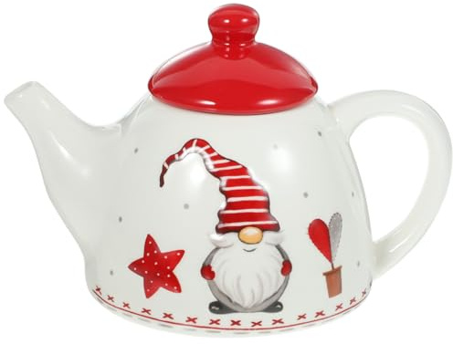 PRETYZOOM Teekanne Keramik Weihnachten Vintage Kaffeekanne Weihnachtsdeko Weihnachtsgeschirr Geschenke