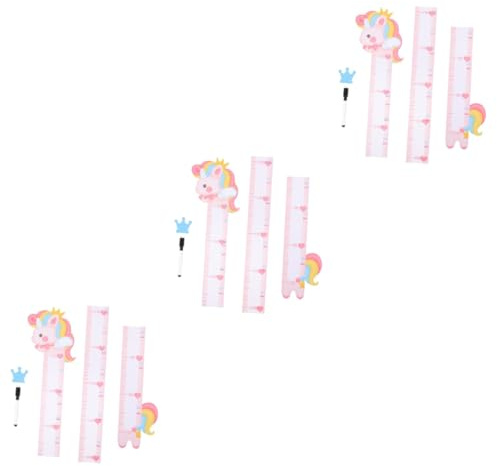 VICASKY 3sätze Kids Growth Height Chart Junge Mädchen Maßstab Zur Höhenmessung Wandaufkleber Für Kinderzimmer Cartoon Tier Design Zur Raumdekoration Für Wachstumserfassung Und