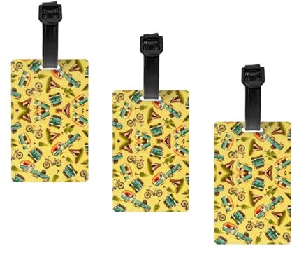 Gepäckanhänger für Auto und Fahrrad, Gepäcketiketten für Koffer, bedruckte PVC-Koffer, Gepäckanhänger, Reisezubehör, Anhänger