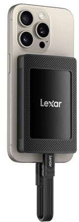 Lexar SL500M 4TB SSD Externo con Juego Magnético, SSD Portátil USB3.2 Gen2x2, Lectura de hasta 2000 MB/s, Unidad de Estado Sólido Externa Delgada Compatible con iPhone15 Series/Mac/PS5/XBOX/Laptop/PC