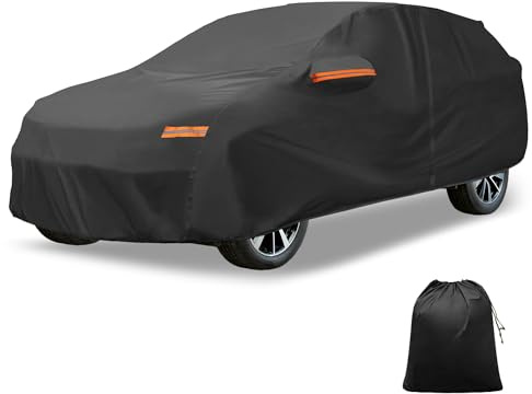 X AUTOHAUX Housse de Voiture pour Toyota Corolla Cross 210D-PU - Housse de Voiture complète pour l'extérieur - Imperméable - Protection Contre Le Soleil, la Pluie, la Neige - avec Fermeture éclair