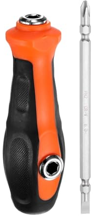 sourcing map SL6.0/PH2 Double Ended Screwdriver Bit 5.51 Long CR-V Steel Phillips and Slotted Flat Head Screw Driver Drill Bit with 1/4 Hex Bit Screwdriver Handle for Machine Repair