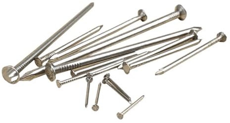 CLENEA Wire Nails Flat Head Carbon Steel Hardware Nail Diameter 1mm, 1.5mm, 2mm, 2.5mm, 3mm, 3.5mm, 4mm(4x100mm)