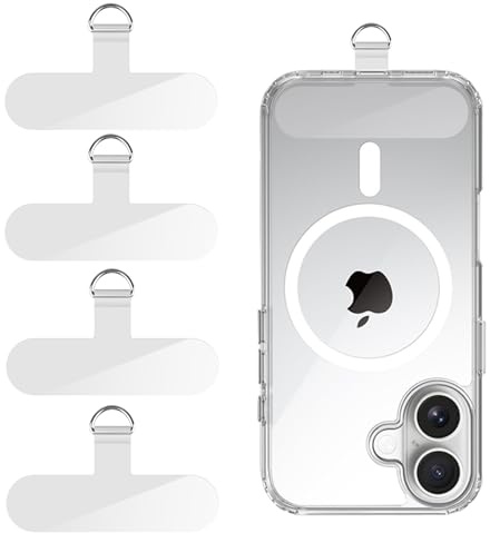 WOOZ 4pcs Phone Tether Tab, Silicone Phone Lanyard Patch, Tether Tab for Phone Lanyard, Phone Strap