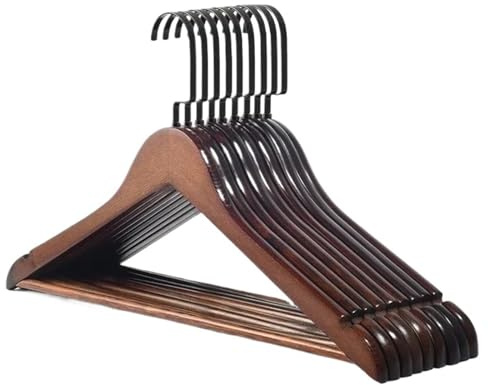 Grucce per abiti Grucce in legno 10 pezzi ganci girevoli a 360° resistenti for riporre vestiti pesanti, grucce antiscivolo - Accessori for tacche sulla spalla