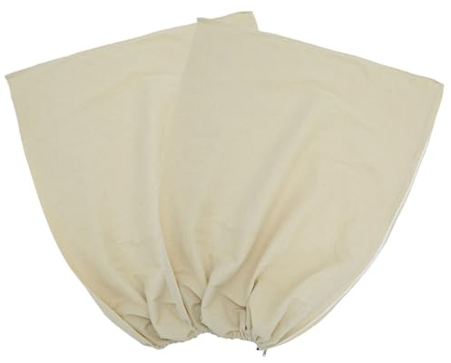 DOITOOL Lot de 2 Housses Antigel en Toile de Jute 80X100 CM Protection Hivernale Respirante pour Plantes en Pot et Arbustes Extérieurs Couvre-Sol Réutilisable pour Jardin et Serrage