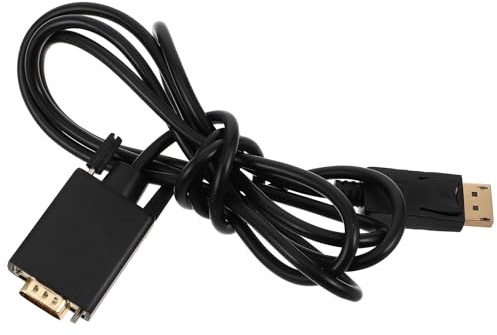 Alipis Adaptateur Displayport vers Vga 1,8 Mètre Câble Convertisseur Vidéo Noir Compatible Moniteurs Projecteurs pour Connexion PC Port Affichage Vga Fiable Résolution 1080P
