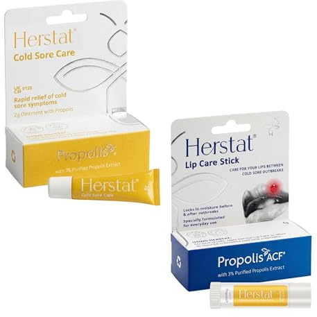 Herstat Cold Sore Ultimate Lip Care | Cold Sore Care Outbreak Ointment & Between Outbreak Lip Care Stick