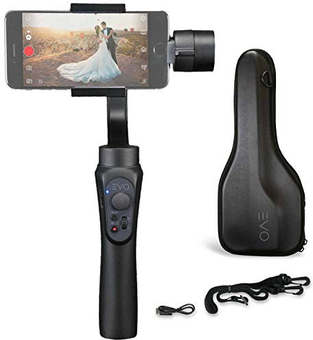Evo Shift 3 Axis Handheld Gimbal pour iPhone et smartphones Android – Intelligent App commandes pour auto Panoramas, accéléré et suivi + Construit en Charger votre téléphone
